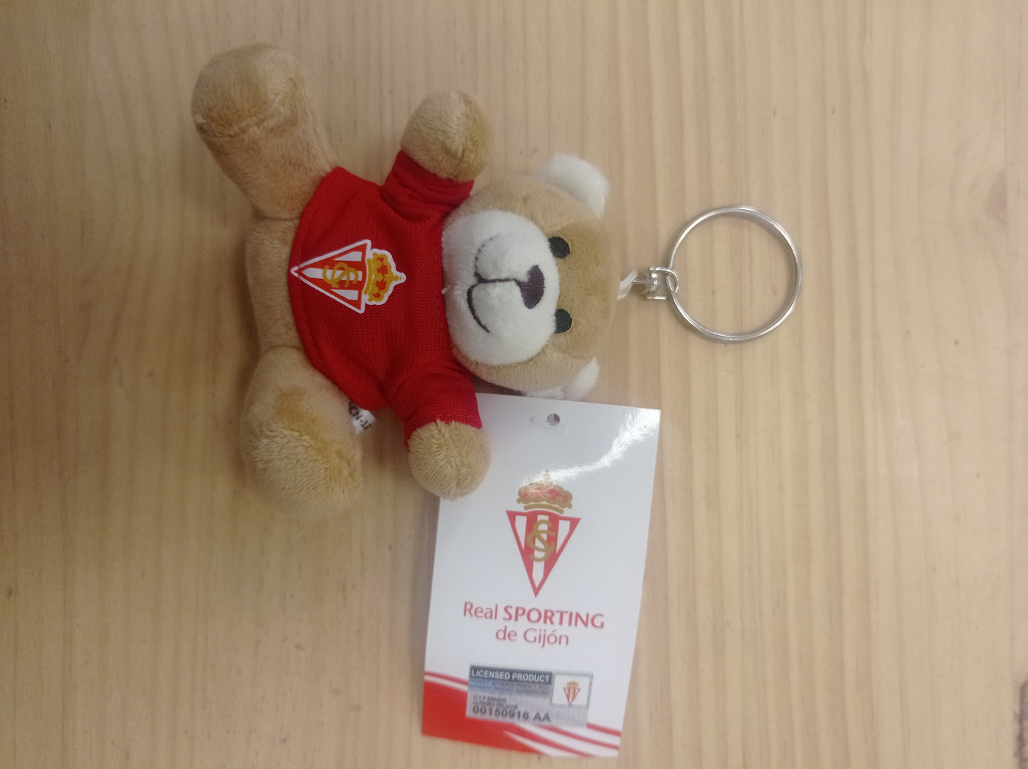 Llavero osito peluche Sporting de Gijón